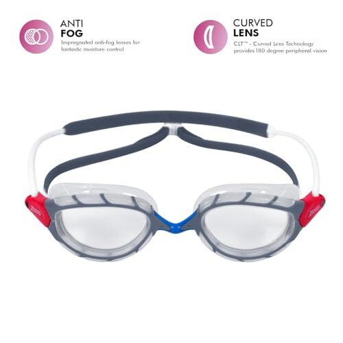 Zoggs Zoggs Predator-Regular Fit Unisex, Transparent-Grau-Transparent, Gerade Schnitt 1