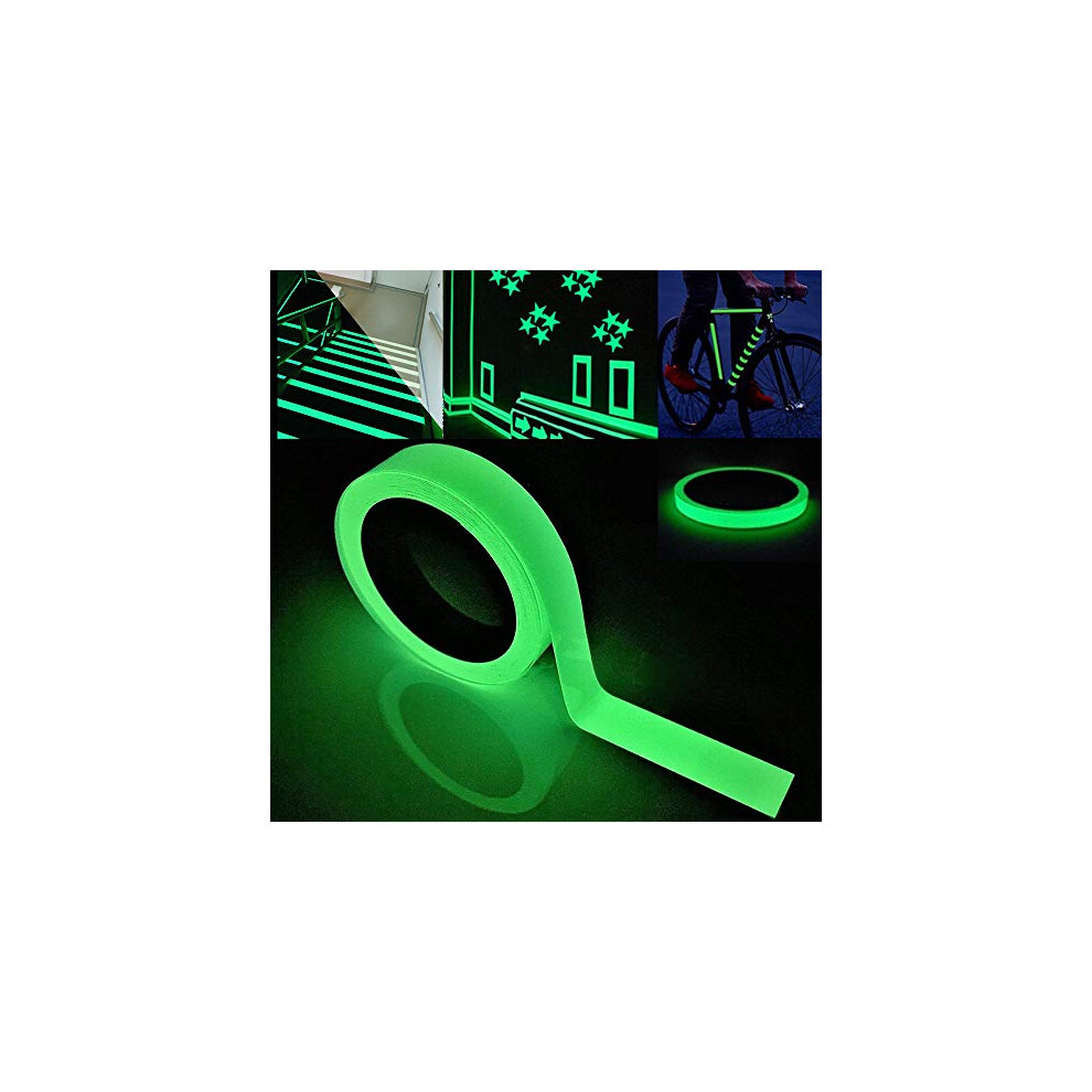 10M X 2Cm Green Luminous Tape, Glow In The Dark Tape, Green Photoluminescent Tape, Self-Adhesive Fluorescent Tape Sticker (1 Roll) 714035479884