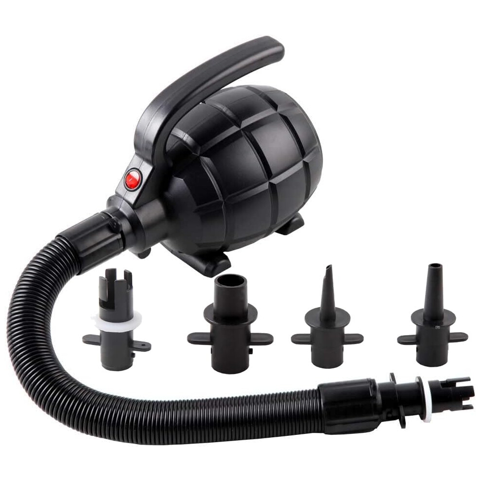 Electric Pump Air Inflatable Mat, 600W High Power Electric Air Pump forTumbling Mats10ft,Inflator Deflator with 4 Sizes Nozzle for oat Paddling Pool