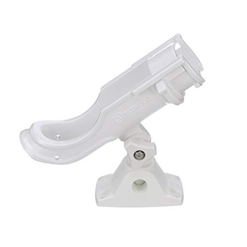 5009W4 Heavy-Duty Adjustable Rod Holder with Combo Mount, White Finish 2