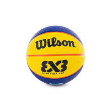 Unisex-Adult FIBA 3X3 Mini Rubber Basketball, Brown, Mini