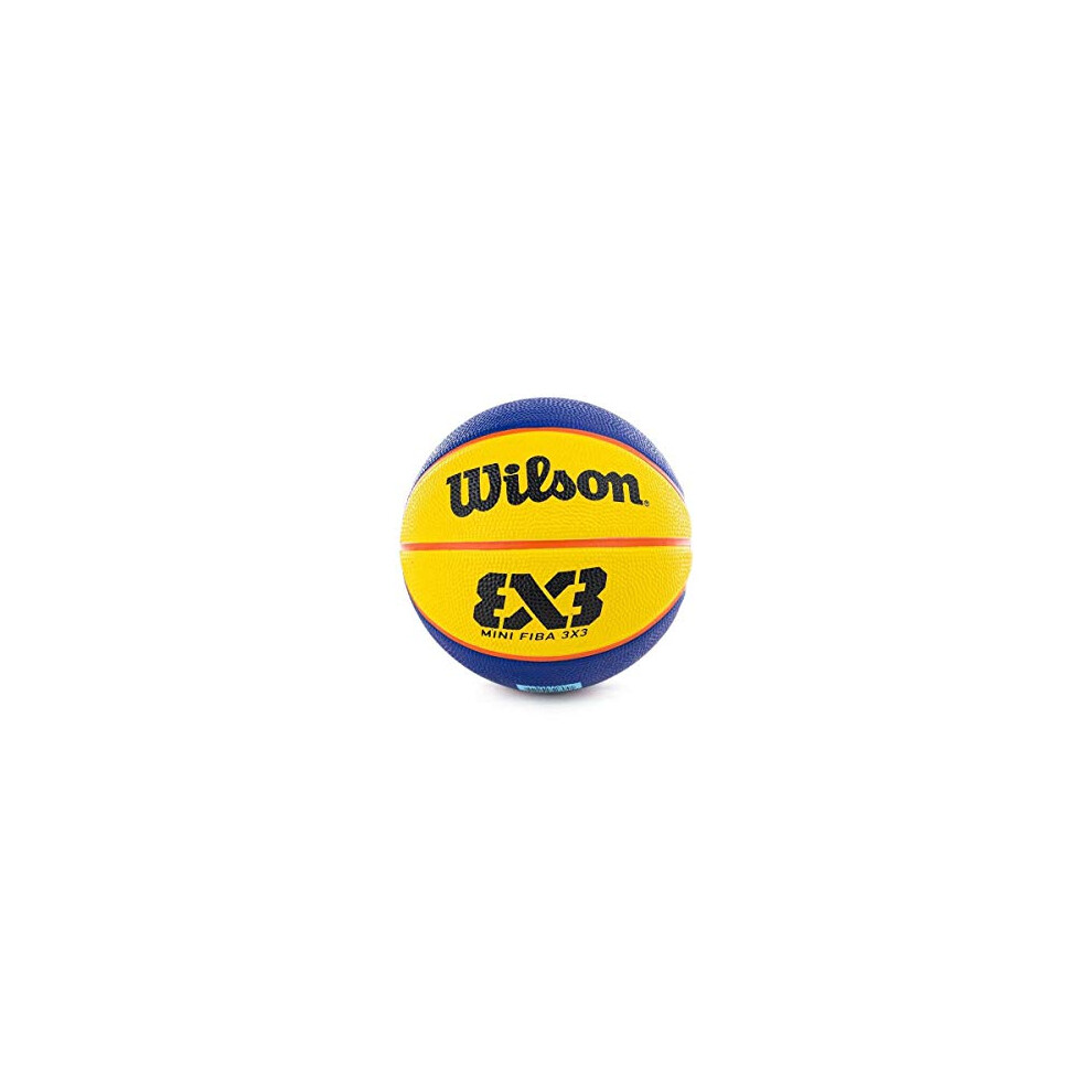 Unisex-Adult FIBA 3X3 Mini Rubber Basketball, Brown, Mini