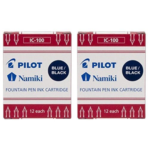 Pilot Pilot Namiki IC100 Μολύβι Φακής, Μπλε/Μαύρο, 12 Κάψουλες ανά Συσκευασία (Συσκευασία 2)