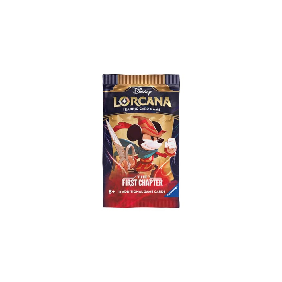 11098171 Disney Lorcana TCG Trading Cards Game for Adults and Kids Age 8 Years Up-Single Booster Pack, White, Standard Size