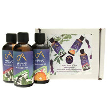 Body, Mind & Soul Bath & Massage Oils 3 x 100ml in Glass Bottles - De-Stress, Mobility and Relaxation Massage Oils