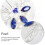 Pearl Wedding Hair Pins Crystal Hair Clips Headpiece Bridal Hair Accessories for Women and Girls (Blue) 3