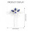 Pearl Wedding Hair Pins Crystal Hair Clips Headpiece Bridal Hair Accessories for Women and Girls (Blue) 6