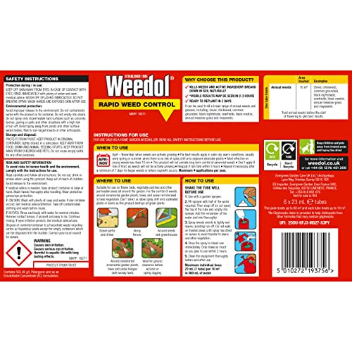 Weedol Rapid Concentrate Tubes, 6 Pack 1