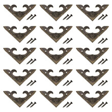 40Pcs Vintage Box Corner Protectors Antique Metal Corner Protector with Screws Decorative Edge Cover for Desk Cabinet Jewelry Box Bronze