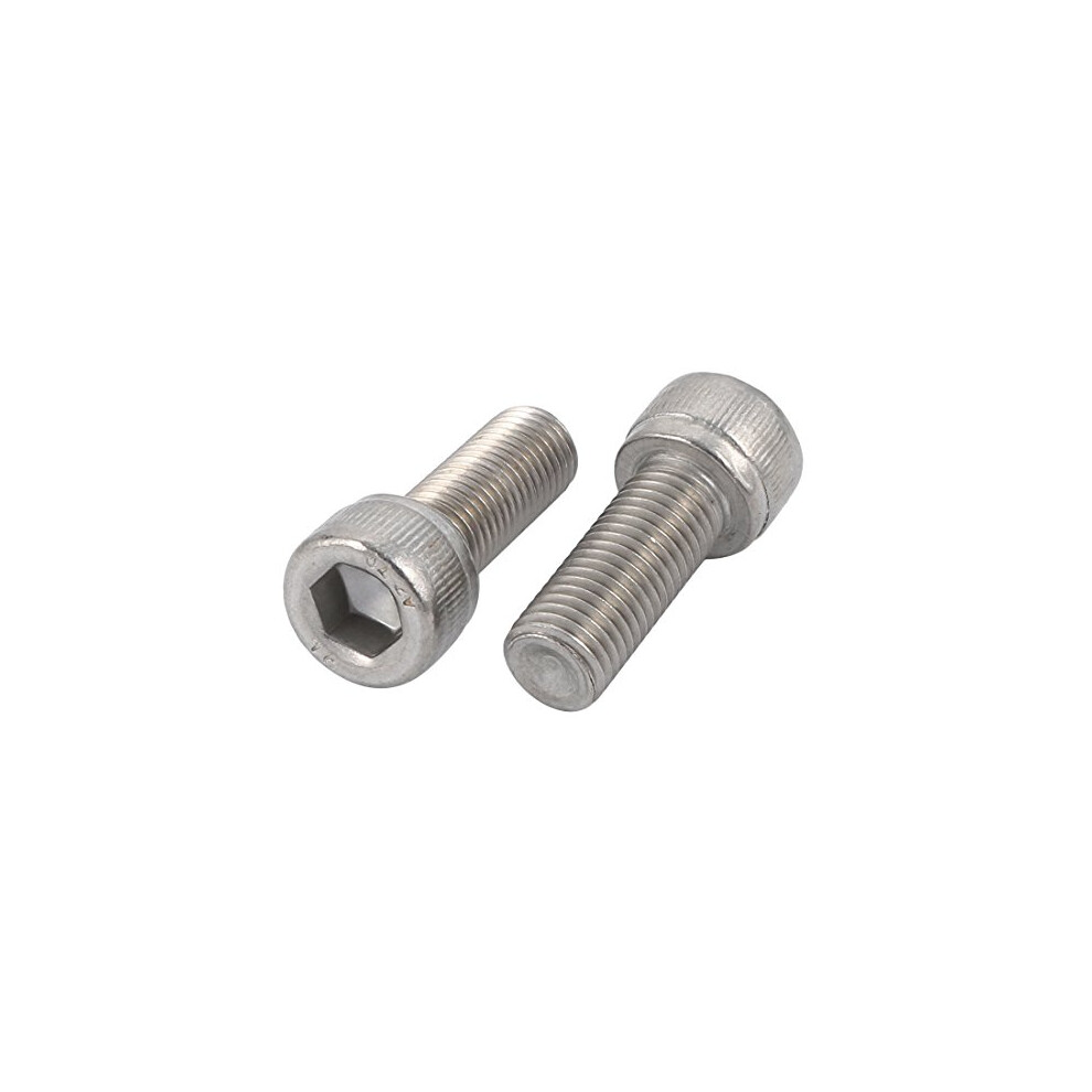 M10x25mm 1.25Mm Pitch 304 Stainless Steel Hex Socket Head Cap Screws Bolts 2Pcs 609876519274