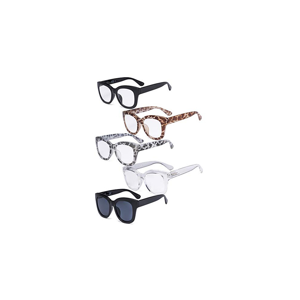 Eyekeeper Oversized Reading Glasses - Retro Readers For Women Reading +1.00