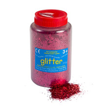 Glitter | 250gram tub with Easy Pouring, resealable lid | Glitter Art | Red