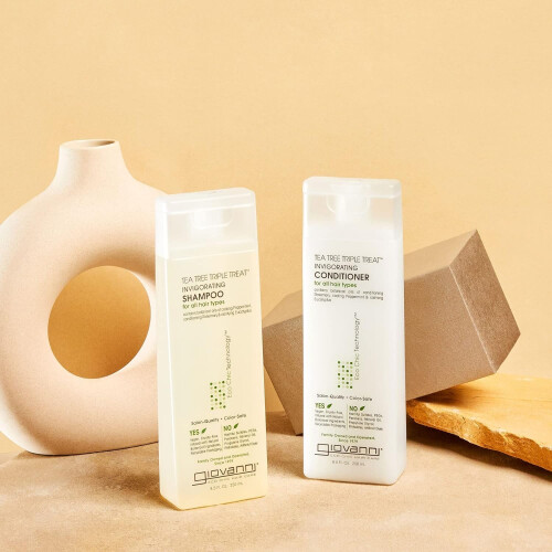 Giovanni GIOVANNI Tea Tree Triple Treat Σαμπουάν & Μαλακτική Κρέμα - Ψυκτική Μέθεξη 1