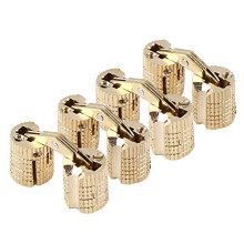 4Pcs Copper Brass Concealed Barrel Hinge Invisible Hidden Hinge 8mm 180 Opening Angle for DIY Jewelry Box Cabinet Gift Box