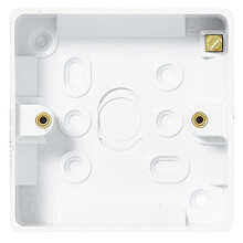 BH04935 (5 Pcs) Moulded Light Switch Surface Pattress Box, 1-Gang 20mm Deep - Pack of 5 Pieces
