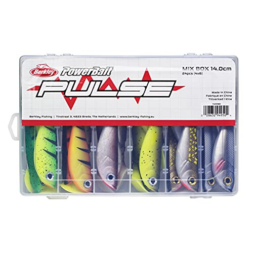 Pulse Shad soft rubber fishing lures kit - set of paddle tail soft baits for pike, perch fishing, lures for zander, trout bait