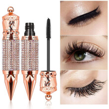 Waterproof Mascara, Intense Volume, Thickening Mascara, Smudge Proof,Eyelash Lengthening Mascara,Soft Mascara Brush,Black