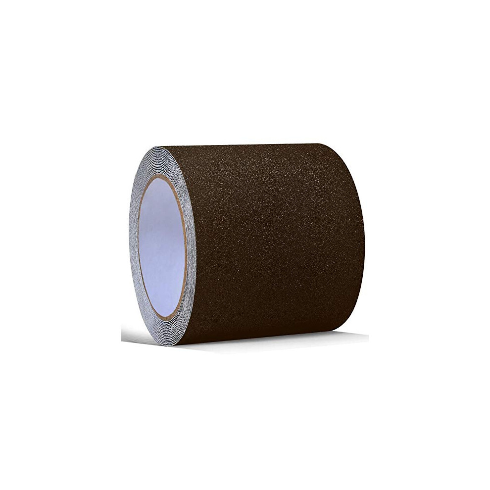 Anti Slip Tape Brown High Traction Safety Track Tape, Non Slip Tape For Indoor And Outdoor Steps, Ramps, Walkways, And Decks - Heavy Duty Brown 734830854327