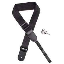 Rayzm ukulele stropp bl?d skridsikre nylon skulderrem til ukulele eller lille st?rrelse guitar l?ngde justerbar en metal ende-pin inkluderet