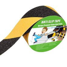 Anti Slip Tape, High Traction,Strong Grip Abrasive, Not Easy Leaving Adhesive Residue, Indoor & Outdoor (50MM Width x 5M Long, Black/Yellow)