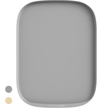 Cat Feeding Mat Silicone Pet Food Mat for Kitten & Puppy Non Slip Cat Bowl Mat for Food and Water, Waterproof (M, Grey)