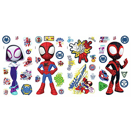 Marvel Adesivi murali - Marvel - RMK4925SCS - Spidey e i suoi amici - Riutilizzabili - Vinile - Multicolore 2