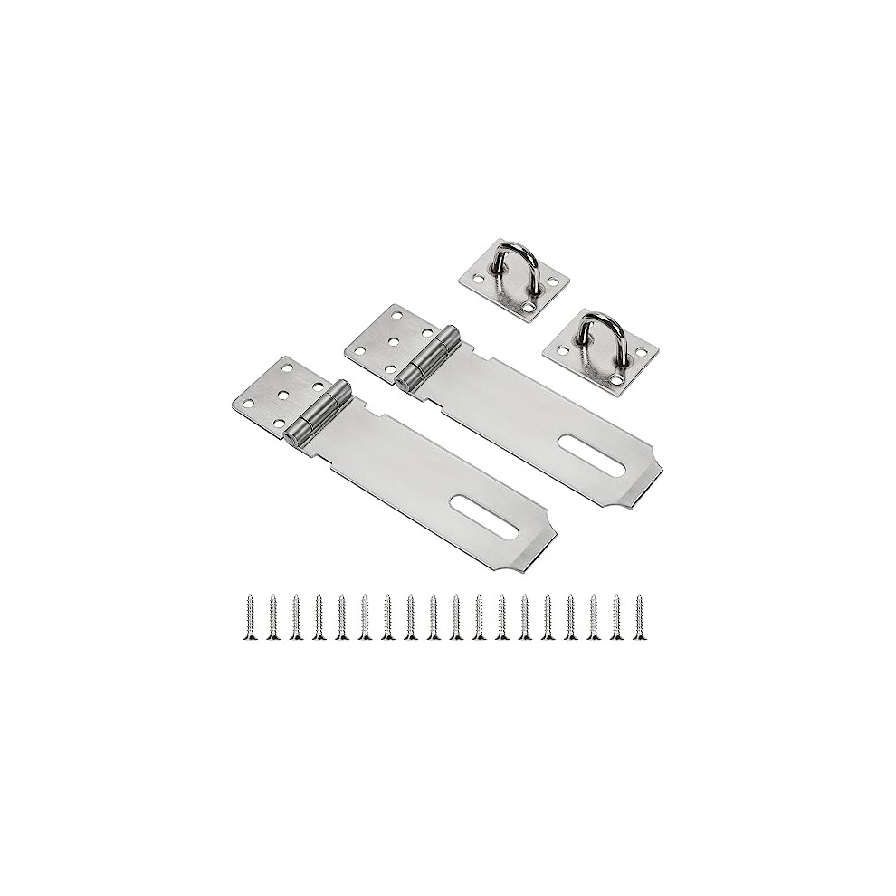Sinofort Shed Door Latch 2Pcs Hasp Staple Hasp And Staple Heavy Duty Padlock Hasp Shed Door Lock Latch Lock Shed Latch Shed Locks And Latches For Garden Sheds