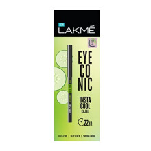 Eyeconic Insta Cool Kajal, Black, Cooling Kohl Liner with Cucumber, Twist Up Pencil - Waterproof, Smudge Proof & Long Lasting Eye Makeup, 0.35 g