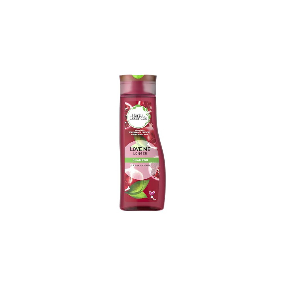 Herbal Essences Love Me Longer Shampoo | Pomegranate Essence | Damaged Hair | Red Berry Scent |400Ml