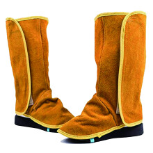 Welding Boot Covers, 1 Pair Leather Welding Spats Flame Resistant Shoe Covers Welder Working Shoes Protector Welding Gaiters for Electric Welding
