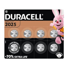 2025 Lithium Coin Batteries 3V (8 Pack) - Up to 70% Extra Life - Baby Secure Technology - For Use in Key Fobs, Fitness Watches and 3D Glasses - Baby