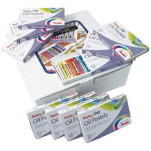 Pentel Arts Oil Pastels Class Pack Briljante lichtbestendige kleuren Langdurig 36 (verpakkingen van 12 kleuren)