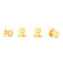 Round Head Button Studs,20pcs Round Head Solid Brass Nail Rivet Button DIY Leather Accessories for Arts and Clothers Making with Install Hole Punch(8?