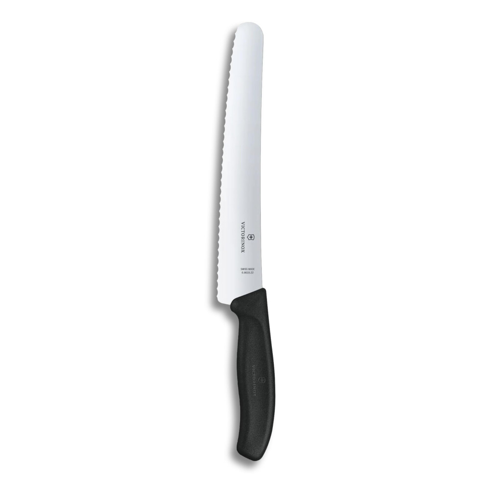 Bread/Pastry Knife Swiss Classic in Gift Box, Stainless Steel, Black, 30 x 5 x 5 cm