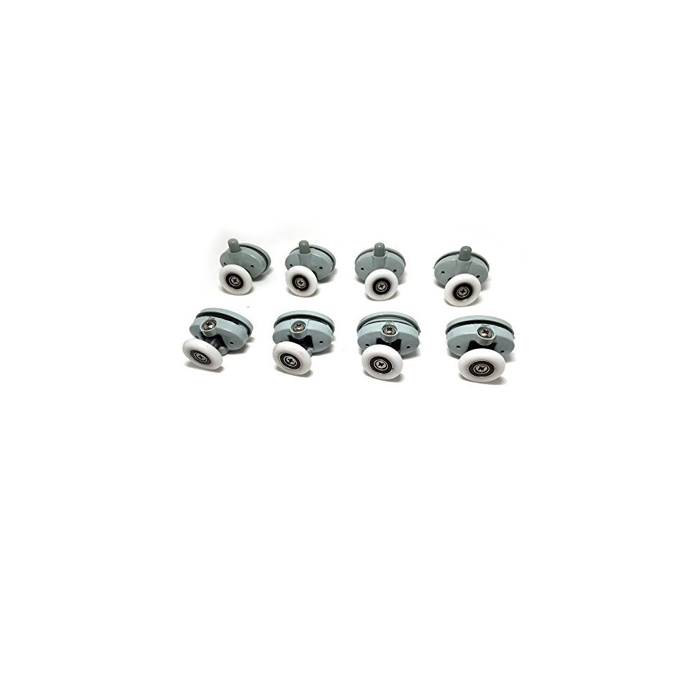 Set Of 8 Single Shower Door Rollers/Runners/Wheels 23Mm In Diameter (Roller Diameter 23Mm) 8419221236303