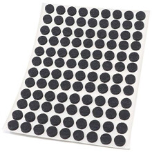 Adsamm / 108 x self-adhesive felt pads/Black/ø 0.39'' (ø 10 mm) / round / 0.138'' / 3.5 mm thick stick-on furniture felt glides/Furniture & Chair