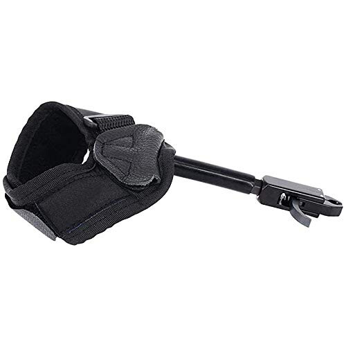 Archery Wrist Release Compound Bow Release Aids Adjustable Buckle Strap Archery Caplier Shooting Trigger Accessories Black 2