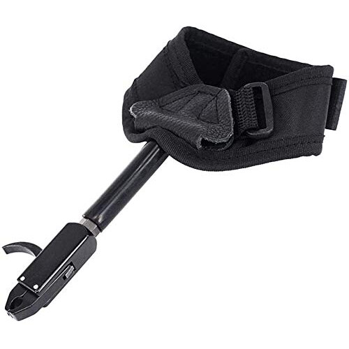 Archery Wrist Release Compound Bow Release Aids Adjustable Buckle Strap Archery Caplier Shooting Trigger Accessories Black 1