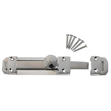 BH02042 Heavy Duty Tower Bolt, 150mm (6 inch) - Polished Chrome Plated 150 mm
