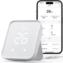 Hub 2 (2nd Gen), work as a WiFi Thermometer Hygrometer, IR Remote Control, Smart Remote and Light Sensor, Link SwitchBot to Wi-Fi (Support 2.4GHz),