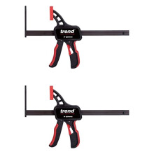 1-Pair of Universal Quick-Release Rail Clamps for Bench Mounted Pocket Hole Jigs & Saw Tracks, PH/CLAMP/QR