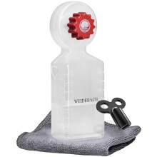 WEIDEBACH Radiator Vent Key with Collection Container (140ml), Radiator Ventilator including Microfiber Cloth & Mini Vent Key for tight spaces,