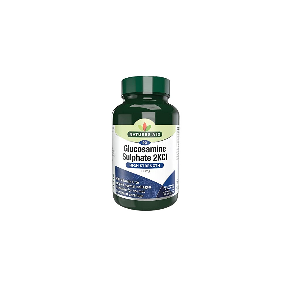 Glucosamine Sulphate 1000 mg with Vitamin C to Support Normal Function Collagen and Cartilage, 90 Tablets