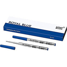 Montblanc 2 Nachfüller für Kugelschreiber Spitze B Royal Blue blau 128215