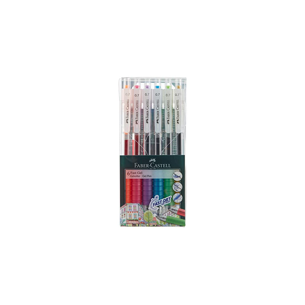 Faber-Castell Gel Pen Fast Gel 0.7 Wallet Of 6