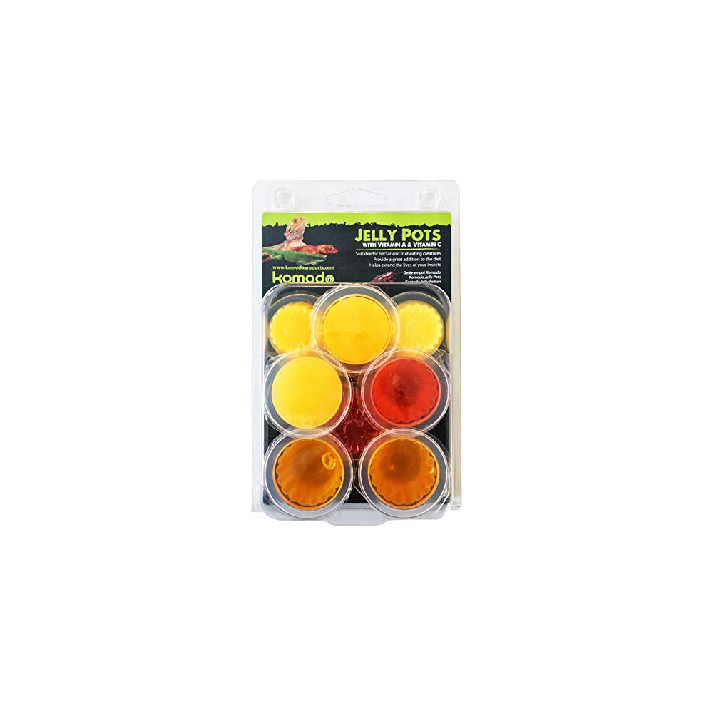 Fruit Flavours Jelly Pots, 8-Piece, Insect Feeder Food, Reptile Treat