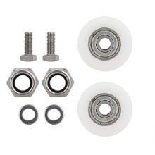 Replacement Kit for Door Wheels, Greenhouse Door Casters, Replacement Kit of 30 mm Diameter Greenhouse Door Casters for Sliding Doors