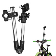 Umbrella Mount Stand, Bicycle Umbrella Bar Holder Wheelchair Umbrella Stand Handle Universal Adjustable Umbrella Stand for Bicycle/Baby