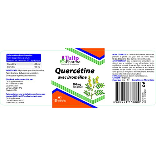Quercetin Bromelain Complex 120 Capsules, 3rd Party lab Tested, High Strength Supplement 2