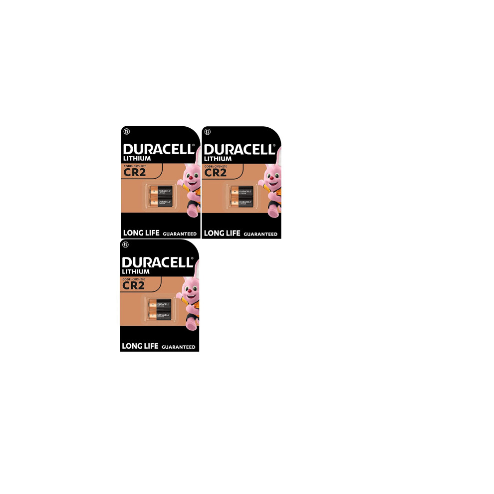 6X Duracell CR2 CR15H270 Lithium (3 Blister Pack of 2 Batteries) 6 Batteries